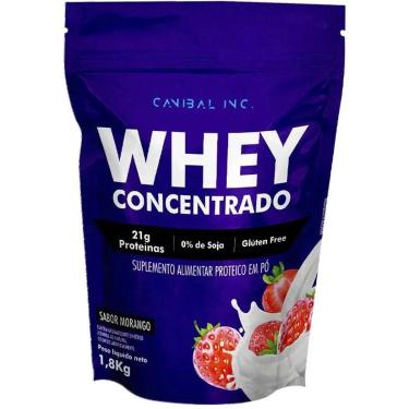 Imagem de Whey Protein Concentrado Gods Whey 1,8Kg Canibal Morango-Unissex
