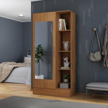 Imagem de Sapateira para Quarto 1 Porta com Espelho Espresso Móveis