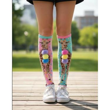Imagem de Meia Maluca 3d Adulto E Infantil Divertida Cano Alto Colorida - BBH, G