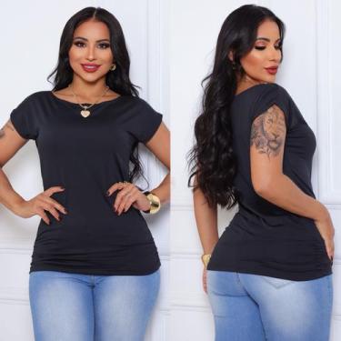 Imagem de Blusa Tampa Bumbum Feminina LongLine Confortável - EBENEZER PRIETOS, P