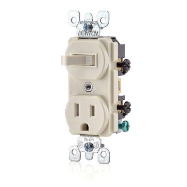 Imagem de Interruptor e receptáculo Leviton T5225-T 15A 120V/125V