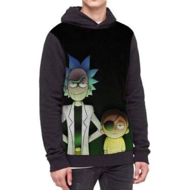 Imagem de Moletom Com Capuz Rick And Morty Full Print Ref:46 - smoke, Preto, GG