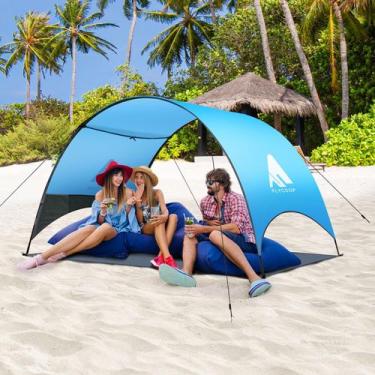 Imagem de Tenda de praia Flycoop 270x165x155 cm Proteção UV Azul