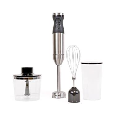 Imagem de Kenmore Liquidificadora de imersão - misturador de mão para cozinha, picador de alimentos, batedor, batedeira de batidos, mistura de alimentos para bebés, liquefeito de proteínas, puré, folha de aço