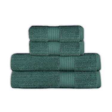 Imagem de Jogo De Banho Gigante Buddemeyer - Toalha Banhão Fio Penteado Canelado - 100% Algodão - Kit 4 Peças