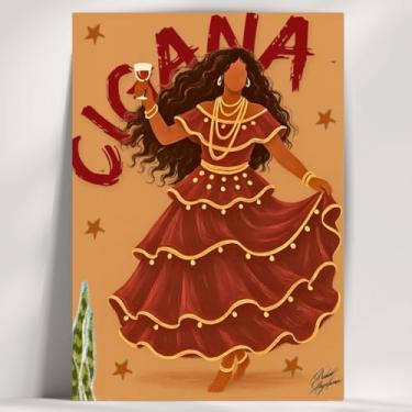 Imagem de Coleção de 62 quadros decorativos Giz - Umbanda e Candomblé - Decoração Orixá - Afro Brasileira - Escolha o seu Orixá! (Clássico, Cigana, 28x20cm)