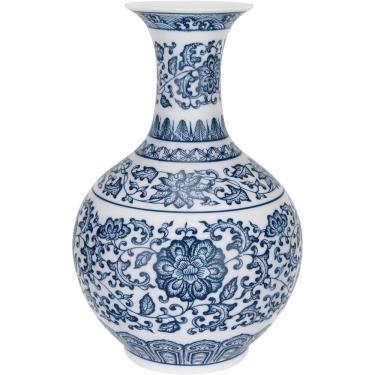 Imagem de Vaso Redondo Decorativo Enfeite Bonechina Home&co 24x16 Azul