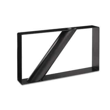 Imagem de Vaso Decorativo Geométrico em Metal Preto 15,5x28,5cm