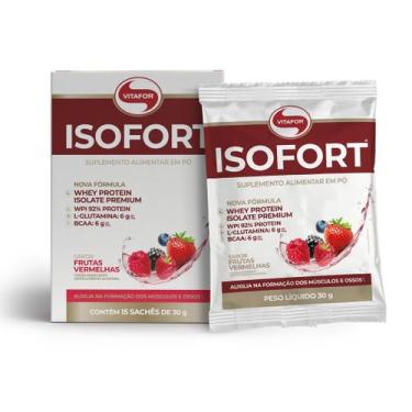 Imagem de Whey Protein Isolado Premium Isofort - VITAFOR, Frutas Vermelhas