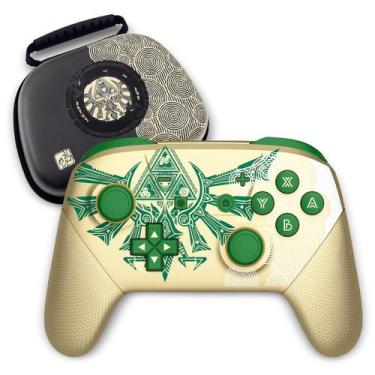 Imagem de Controlador Switch Pro YKASEK Wireless com estojo de armazenamento