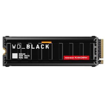 Imagem de WD_Black Unidade de estado sólido SSD NVMe SN8100 de 8 TB com dissipador de calor - Gen 5 PCIe 5.0x4, M.2 2280, Seq. Velocidades de leitura de até 14.900 MB/s, melhor para aplicativos de IA, jogos e