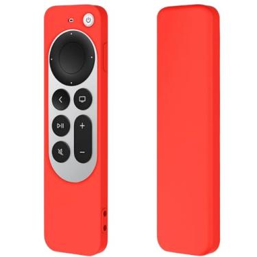 Imagem de Capa protetora para Apple TV Siri Remote - Capa de silicone para Apple TV 4K / HD Siri Remote Controller (2ª geração) / 3ª geração - Vermelho