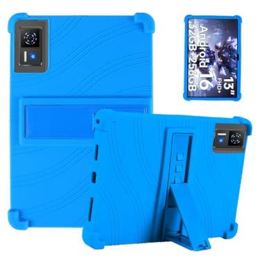 Imagem de Capa para tablet DOOGEE U13 de 13 polegadas – Capa protetora de silicone à prova de choque com suporte, estilo comercial resistente a quedas (azul)