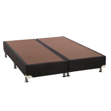 Imagem de Cama Box Base Universal King Americana Suede Nero Black (186x198x23) - Ortobom
