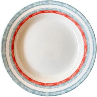 Imagem de Conjunto de 6 Pratos Fundos em Melamina, 25cm, para Sopas e Saladas, Decorados