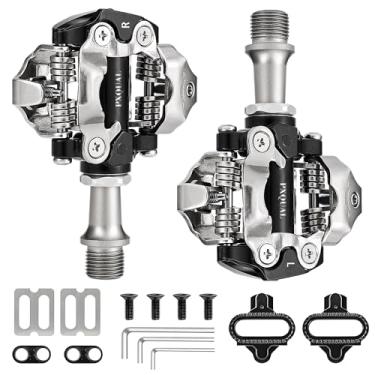 Imagem de Pedais de bicicleta SPD, pedal de mountain bike de 9/40.6 cm, pedais sem clipe selados de liga de alumínio compatíveis com travas do tipo SPD - fácil de encaixar e retirar