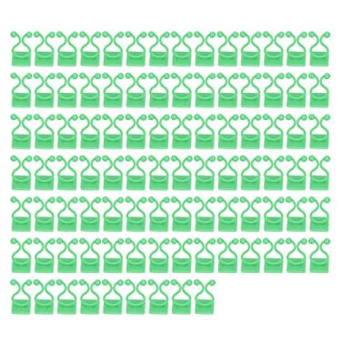 Imagem de 100 peças de clipes de segurança de galhos autoadesivos para plantas de escalada de parede para jardim, varanda, estufa e plantas de interior, suportes de videira para fixação branco (verde)