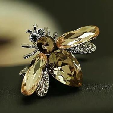 Imagem de Broche de pérola de strass dourado broches de joias esmaltadas para mulheres bolsa berloques bolsas mochila broche acessórios de vestido presente amizade dia dos namorados Natal, Medium, Latão, Sem