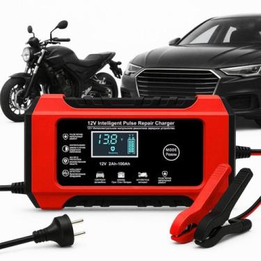 Imagem de Carregador De Bateria Automotivo Auxiliar De Partida Veicular Carro Mo