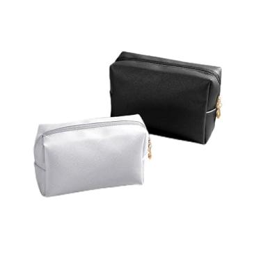 Imagem de 2 peças de mini bolsa cosmética portátil para noivas, bolsa de armazenamento elegante, porta-moedas, batom, bolsa com zíper para mãe, fácil de colocar em itens do dia a dia, pequena, conveniente