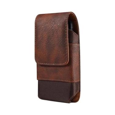 Imagem de Bolsa De Cintura Universal De Couro Para Homens, Estojo Para Celular C