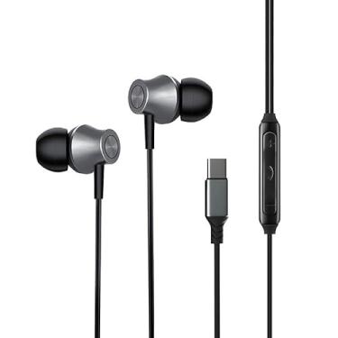 Imagem de Fones de ouvido tipo C com fio USB-C compatíveis com Samsung Galaxy S26 S25 S24 S23 Ultra FE A54 A53 substituição para Pixel 10 Pro XL com microfone controle de volume USB Earbuds
