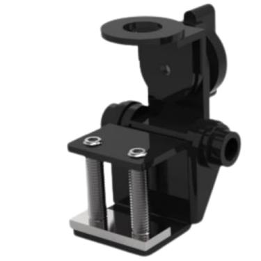 Imagem de Suporte Universal de Calha Para Antena de Rádio Amador, Montagem Ajustável, Preto, Com Parafusos de Fixação