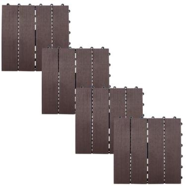 Imagem de 4 Deck Plástico Ipê 30x30 Box Banheiro Piscina Jardim - Tudo Jardim