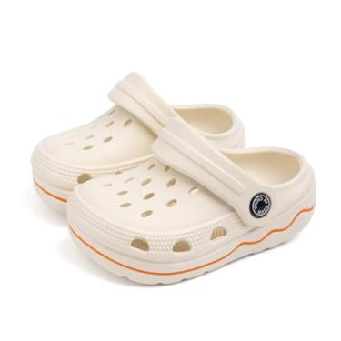 Imagem de Chinelo infantil infantil infantil meninos meninas bonito jardim tamancos chinelos chinelos chinelos leves verão crianças praia piscina jogar sapatos, Bege, 18