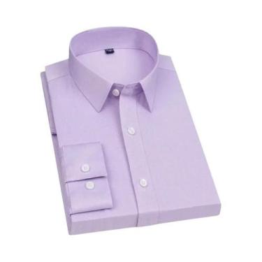Imagem de Camisa Social Casual Masculina Extra Grande 7XL Em Fibra De Bambu, Não
