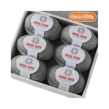 Imagem de Fio De Lã De Alpaca Médio-Fino 300g 90% Lã 10% Poliéster Para Tricô De