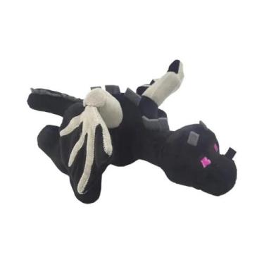 Imagem de Brinquedo De Pelúcia Dragão Ender Preto, Boneco Macio Para Crianças, P