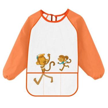 Imagem de Avental Infantil Escola Artes Pintura Com Bolso Manga Longa - Eco