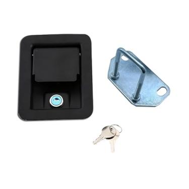 Imagem de Fechadura de avião liga de zinco para entrada de pá de carro com chaves tipo trinco tipo campista-reboque fechaduras de porta de segurança