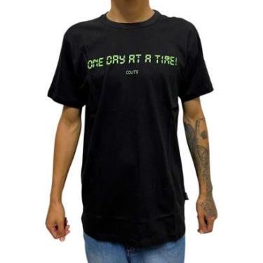Imagem de Camiseta Couts Clothing One Day At A Time Masculina - Preto e Verde-Masculino