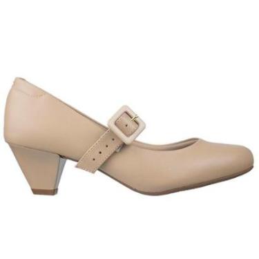 Imagem de Sapato Boneca Salto em Verniz Feminino Modare Bege - 7005.668 - Bege - 35-Feminino