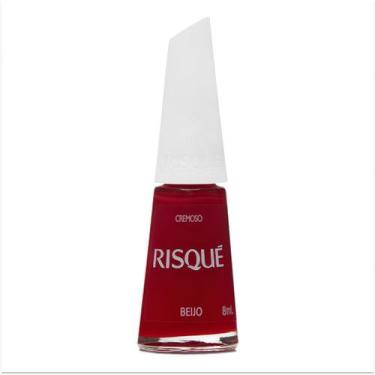 Imagem de Esmalte Risqué Vermelho Cremoso Beijo 8ml, 8ML, Vermelho