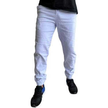 Imagem de CALÇA Jeans JOGGER MASCULINA SARJA COM ELASTICO - Bermudaria F&C, Bran