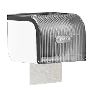 Imagem de YWBL-WH Suporte de Papel Higiênico, Montado na Parede Com Adesivo Sem Rastros, Sem Instalação de Broca, Construção ABS PET, para Apartamentos de Aluguel de Chuveiro de Banheiro (Branco e Preto