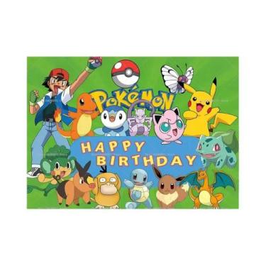 Imagem de Fundo Para Festa De Aniversário De Bebê Pikachu Pokémon, Decoração De 