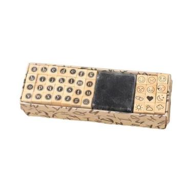 Imagem de Conjunto De 40 Carimbos De Madeira Criativos Para Scrapbooking E Diári