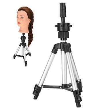 Imagem de Dioche Suporte Ajustável para Peruca, Suporte de Cabeça de Manequim Em Aço Inoxidável, Ferramenta de Cabeleireiro para Salões de Beleza Profissionais, Cabeleireiros ( de cabeça)