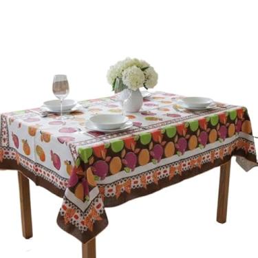 Imagem de Toalha De Mesa Quadrada 4 Lugares 145x145cm Poliéster e Algodão(Maça Divertida)