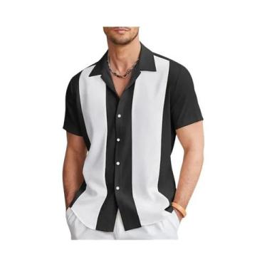 Imagem de Camisa Casual Masculina Estilo Havaiano Com Estampa 3D Oversized De Ma