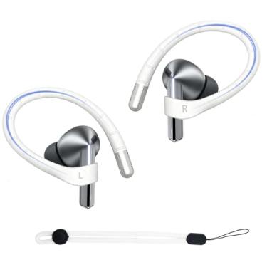 Imagem de Adhiper Ganchos de orelha de liga de titânio para Samsung Galaxy Buds 3 Pro, Galaxy Buds 3 FE, Galaxy Buds 3 [cordão antiperda adicionado], acessórios que se encaixam com segurança, ganchos esportivos