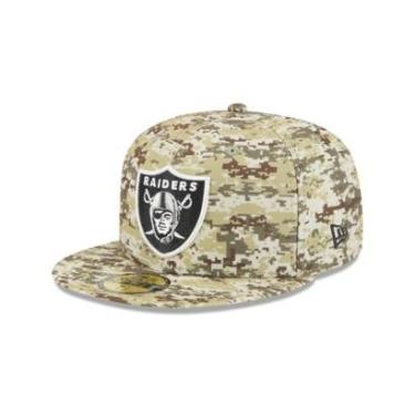 Imagem de BONE NEW ERA 59FIFTY LAS VEGAS RAIDERS NFL SALUTE SERVICE 2025 MILITAR-Masculino