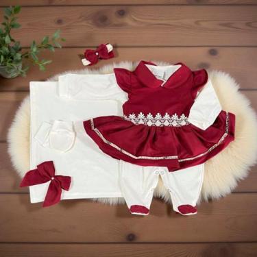 Imagem de Saída Maternidade Menina Lavínia 05 Peças Roupas de Bebê - Maria's Bab