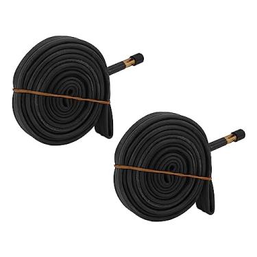 Imagem de SPYMINNPOO Par de Tubo Interno de Borracha Butílica 700x23C Com Absorção de Choque Com Válvula de 48 Mm, Alavancas de Pneu Fáceis de Instalar para Bicicletas de Montanha e Estrada