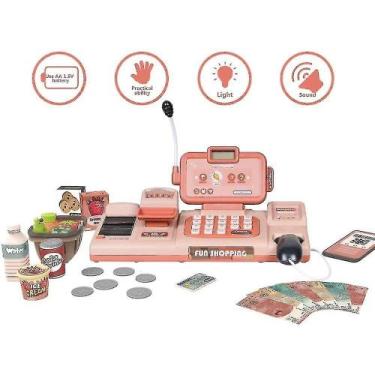 Imagem de Máquina Toy Cash Register Shopping Pretend Play com scanner - Gloome S