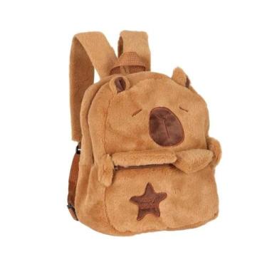 Imagem de Bolsa Mochila Escolar Infantil Capivara Pelucia Viagens - - LUXCEL, MA